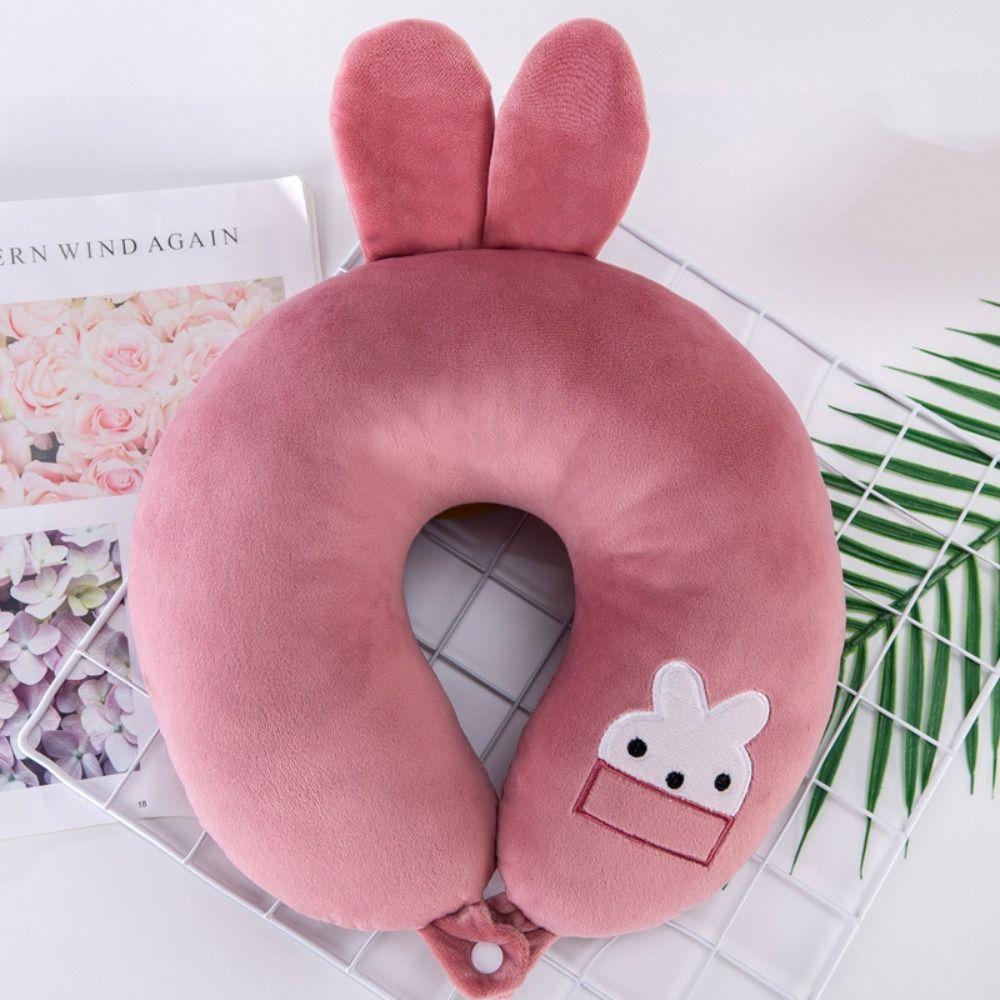 Portable Children Nursing Cushion Travel Pillow Short Plush Flight Neck Pillow U-shaped Pillow