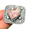 Leopard Skin Gemstone 925 Silver Plated Handmade Jewelry Ring Size 9