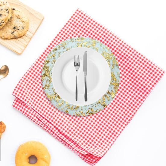 10/20 шт. салфетки из золотой фольги, прессованные одноразовые коврики для стола, нескользящие термостойкие коврики для кухонного стола, украшения для вечеринок