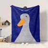 1pc Duck BeCool Lightweight Flannel Blanket, Comfortable and Warm Blanket, for Office and Camping Sofa Bed, Livingroom007