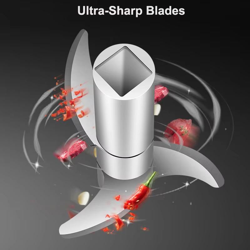 Manual Pressed Chopper Mincer Garlic Chopper Tap the Handle To Chop Stainless Food Chopper Onion Cutter Kitchen Cooking Tools