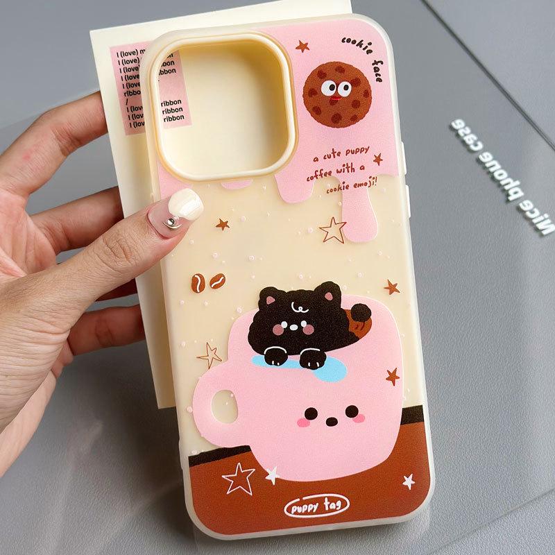 Чехол Zhitai Jelly Skin для iPhone 15 Pro Max, 14 Pro, 16, 12, 11 - мультяшный дизайн