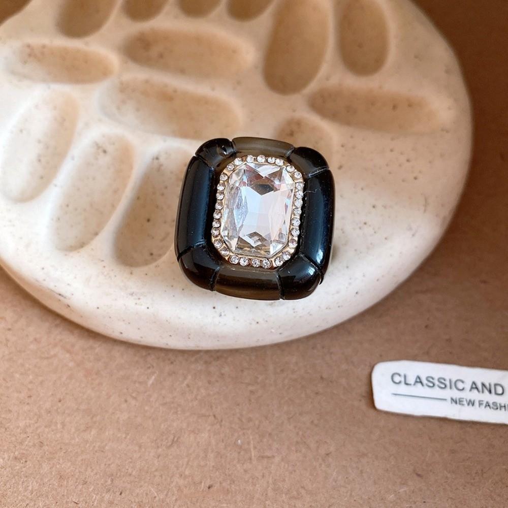 Candy Color Geometric Ring Y2K Classic Big Dome Plain Ring Hand Ornaments Acrylic Resin Ring  Party