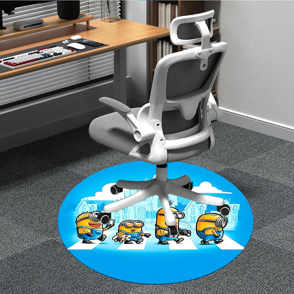Minions Office Round Area Rug, Under Office Chairs Bedroom Living Room Home Decor, a1022396