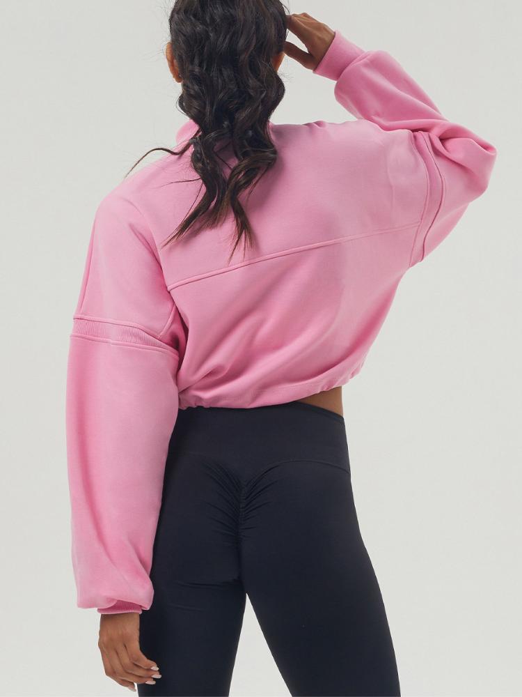 Осень-зима свободные спортивные толстовки женские пуловеры с длинным рукавом на молнии тренировочная рубашка женские джоггеры фитнес-тренировки топы