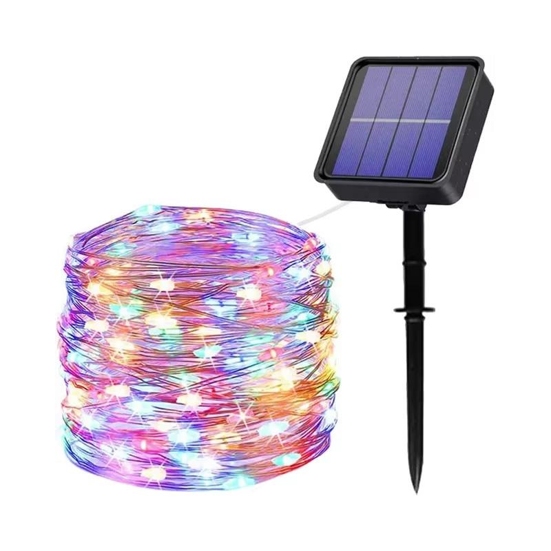 5-30M LED Solar Outdoor Decorative Fairy Lights,8 Modes,Waterproof,DIY Courtyard Garden Fence Decoration Lights Ambiance Lights