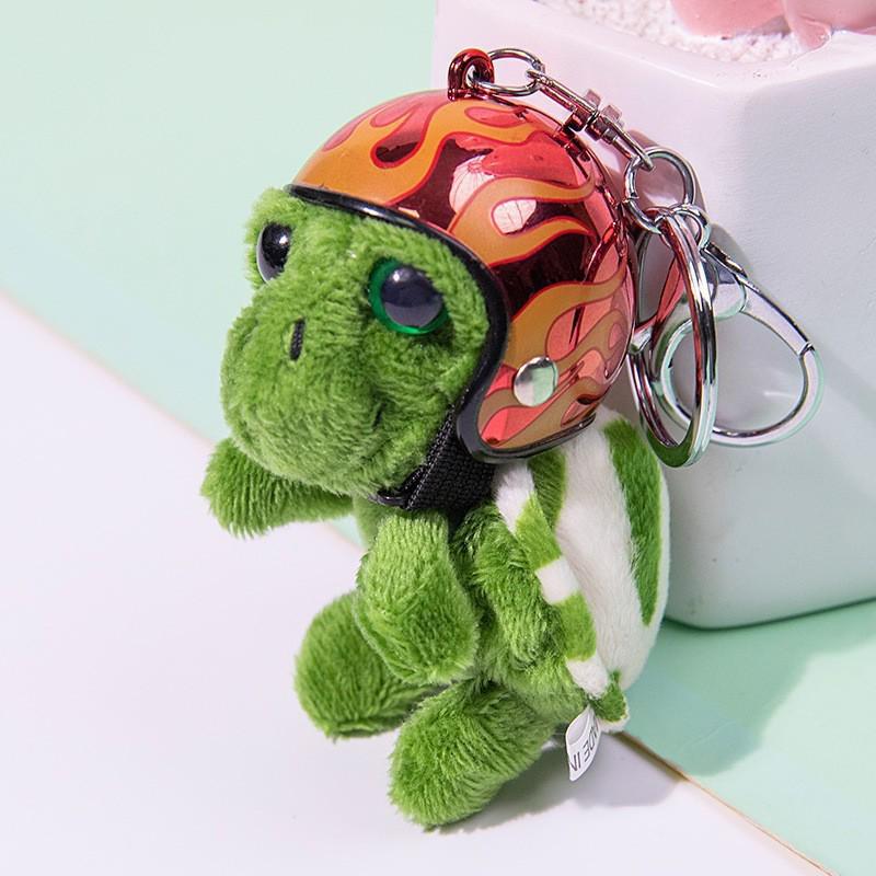 Turtle Island Cartoon Turtle Keychain: Plush Pendant & Bag Charm Doll