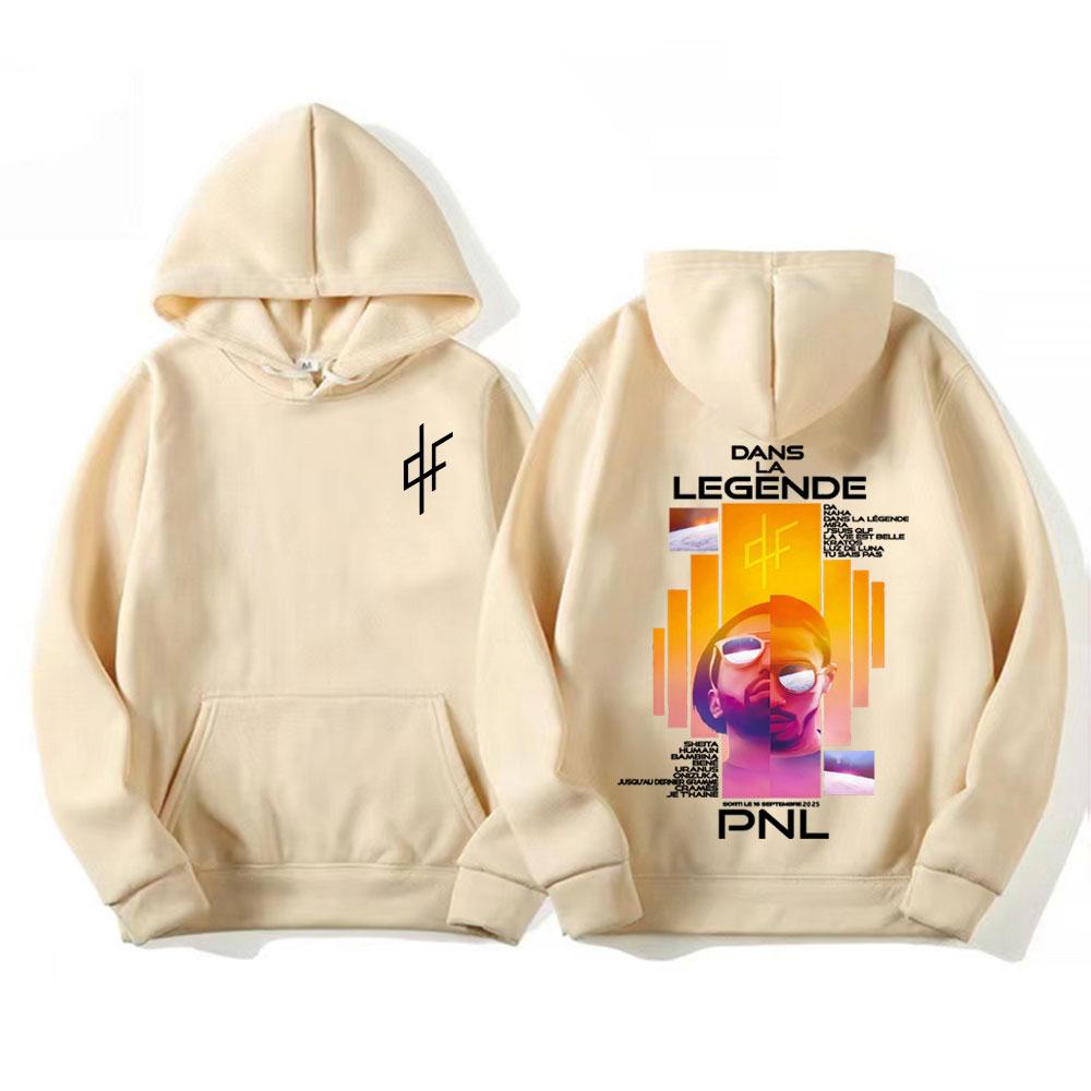 French Rapper Le Monde Chico PNL Album Cover Hoodies Men's Clothing High Quality Fleece Sweatshirts Fashion Hip Hop Retro Hoodie