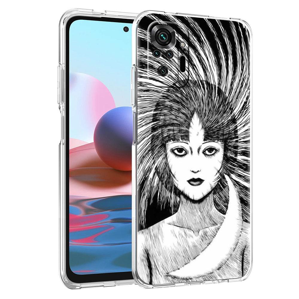 Силиконовый чехол для Xiaomi Redmi Note 10 9 Pro 9S 8 9C 7 8T 10S 9A 7A 8A K40 K20, противоударный мягкий чехол для телефона, футболки Junji Ito Tomie