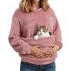 Men's And Women's Unisex Fashion Casual Top Solid Color Long Sleeve Pet Pocket Hoodie Sweatshirt