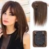 Синтетические прямые волосы с 3 зажимами для наращивания волос Натуральные шиньоны для женщин с челкой Повседневная одежда