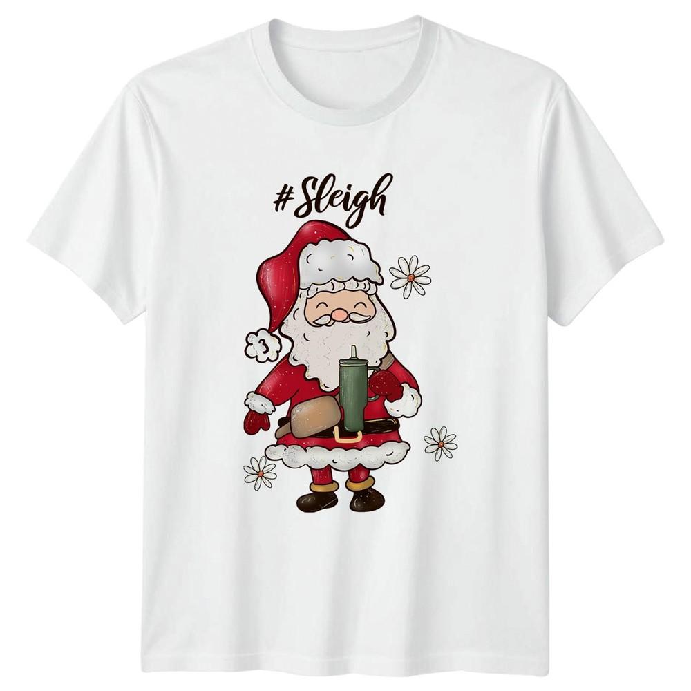 Sleigh Christmas Santa Claus Holidays Unisexs TShirt Unisexs Tee Graphic Unisex Top