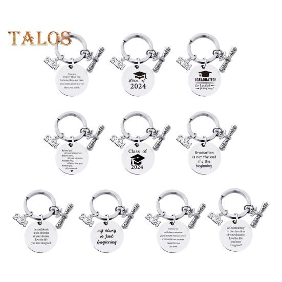 2024 Выпускной Брелок Вдохновляющий Выпускник Средней Школы Колледжа Нержавеющая Сталь Выгравирована Любовь Мама Выпускной Сезон Брелок Подвеска