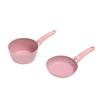 pink milk pot & frying pan 2-piece set