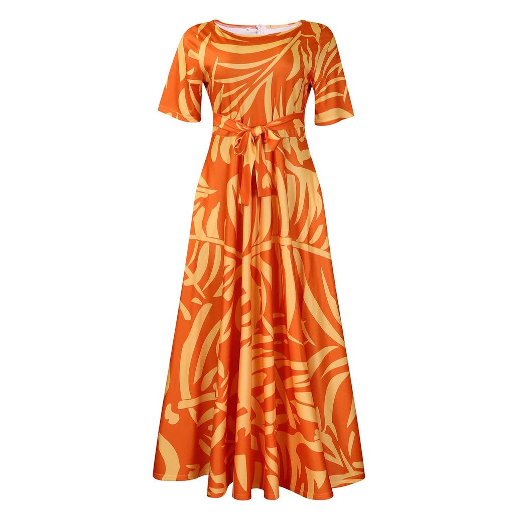 Новое женское платье из африканского кружева 2024 года: Короткие рукава, свободный крой, большие размеры, элегантная мода