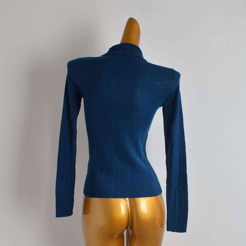 Simplicity New Arrival Pure Color Turtleneck Pullover Long Sleeve Bottoming Shirt Women's Clothing Fall and Winter Skinny Slimming Knitwear Tops