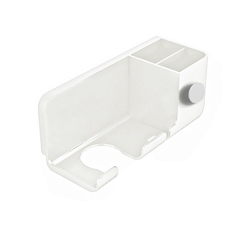 Настенный держатель для фена Пластиковый Черный Белый Серый Коробка для хранения Полка Органайзер для ванной комнаты Самоклеящаяся подставка для фена