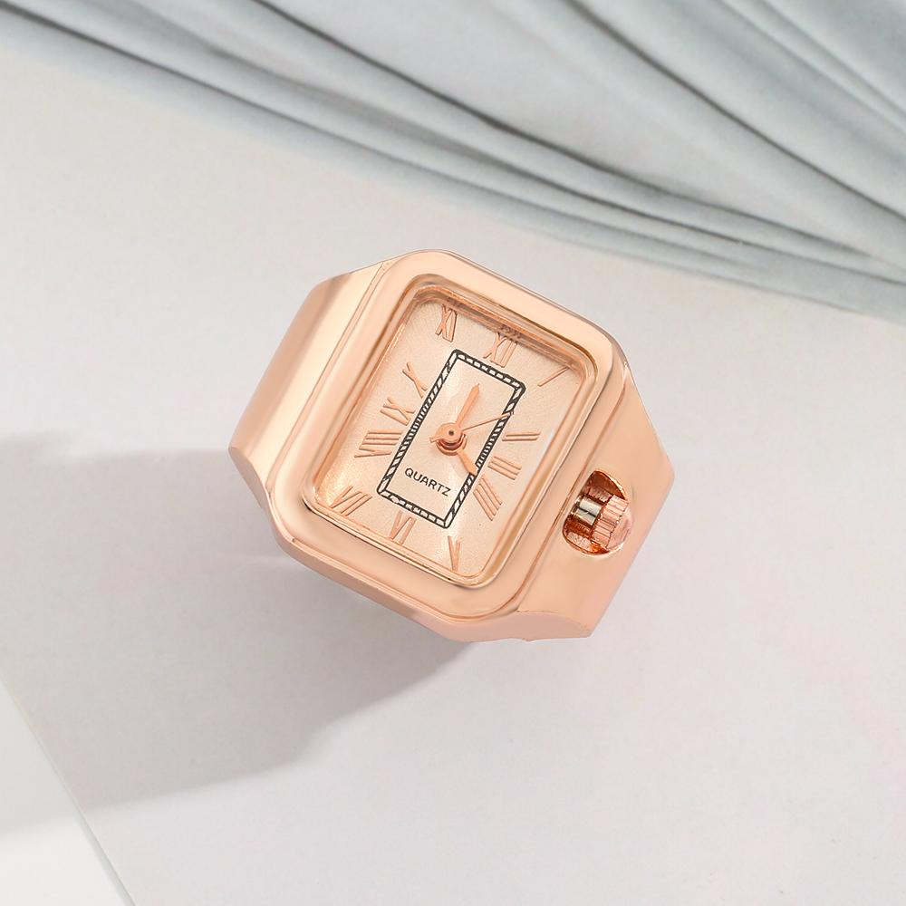 Fashion Ring Roman Numerals Design Quartz Watch For Women Men