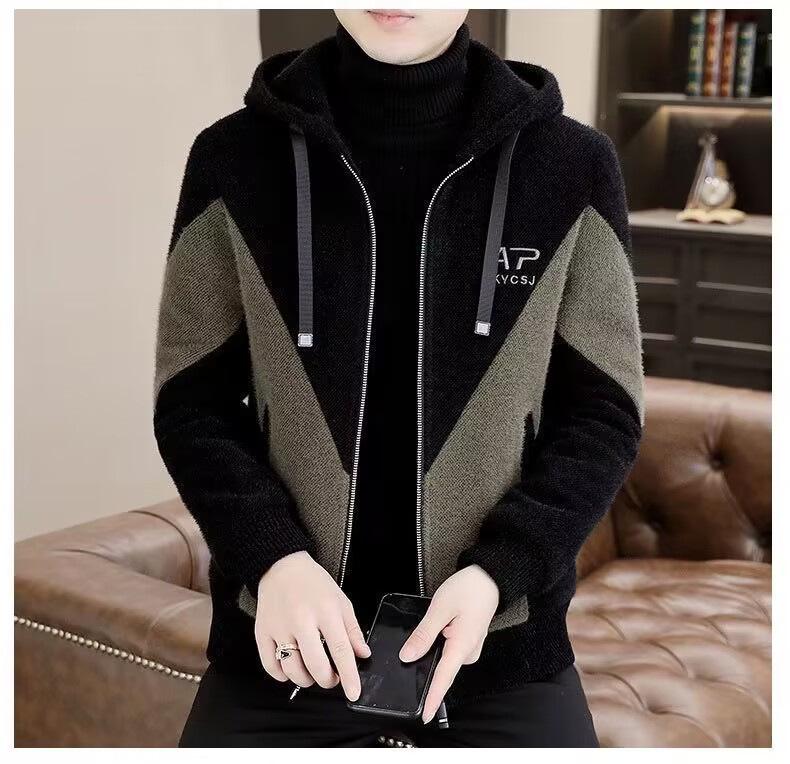 Men's Korean Style High-End Woolen Hooded Coat: 2023 Autumn/Winter Casual Windbreaker