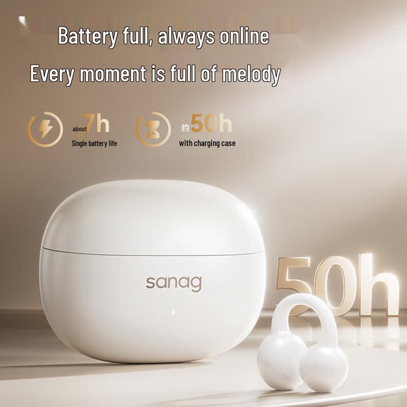 AI-наушники Saina Z60S с костной проводимостью, открытого типа, крепящиеся на ухо