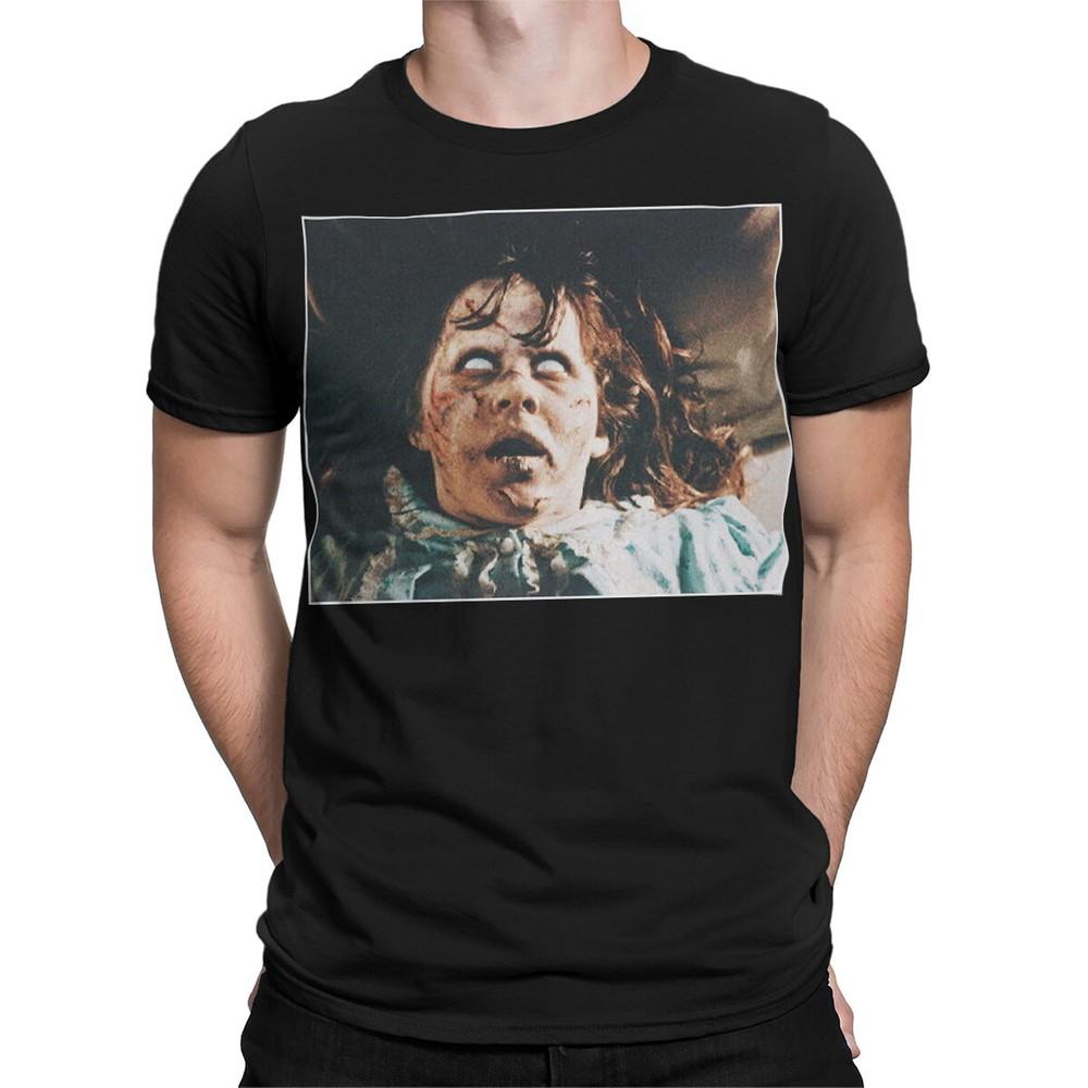 Horror Distressed Face Character Vintage Horror Graphic Tee Mens Womens T-Shirt