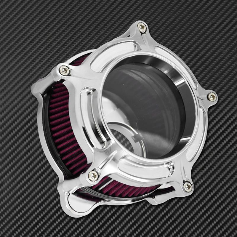 Motorcycle Air Filter Air Cleaner Kit CNC Intake System Chrome For Harley Sportster Dyna Softail Touring 883 1200 Electra Glide