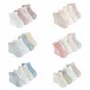 4Pairs Non-slip Baby Ruffle Socks Cotton Toddle Short Socks Sweet Kids Mesh Tube Socks  Baby Girl