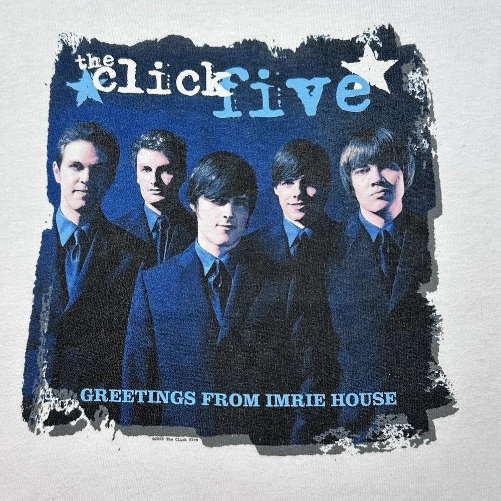 Белая футболка The Click Five 5 Band подарок для фаната Унисекс футболка