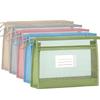 Файловые сумки на молнии, Набор из 5 цветов, Папки-кейсы для документов, Формат А4, С ручками, Полупрозрачные, Большой объем, Для организации документов,