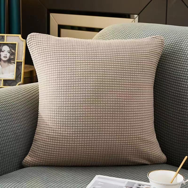 Solid Color Living Room Waffle Honeycomb Square Pillow Cushion Cover Cushion Cover Simple Sofa Pillow Cushion Cushion Cover