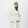 New MLB Velvet Jackets Unisex Ivory White 3AJPF3016-50IVS