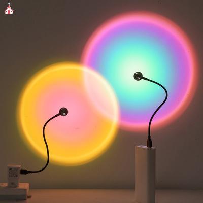 Светодиодная лампа-закат, ночники, USB-проектор, украшение для вечеринки по случаю дня рождения, светильники для настроения для спальни, гостиной, стены, для фотосъемки