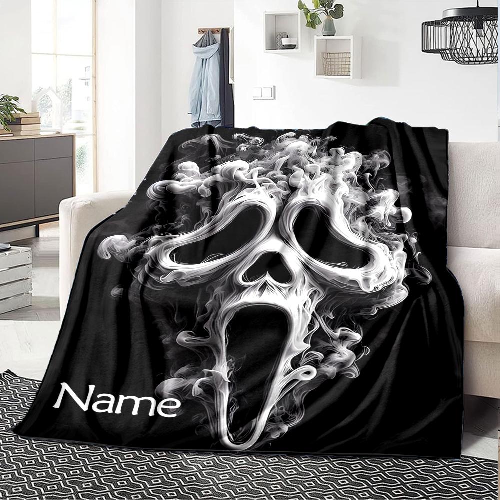 Customiz Name Personality Horror movies Blanket Soft &Warm Sofa Office Bed Travel Lunch Break Blanket, Gift Suitable All Seasons
