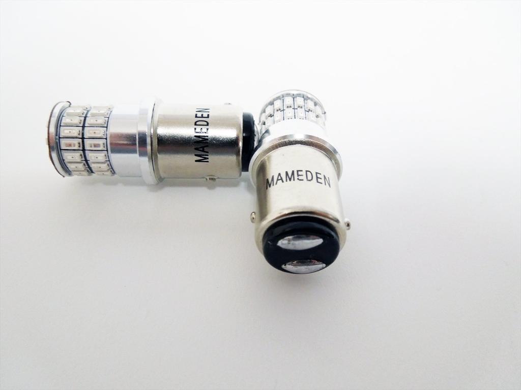 MAMEDEN S25 Motorcycle Double LED Amber Turn Signal Position BAY15d Pin MIRA-SMD (180° Angle, Stepped)