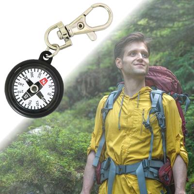 Портативный брелок-компас, компас для выживания на открытом воздухе, пеший туризм, компактный ручной компас с брелоком, инструмент для кемпинга