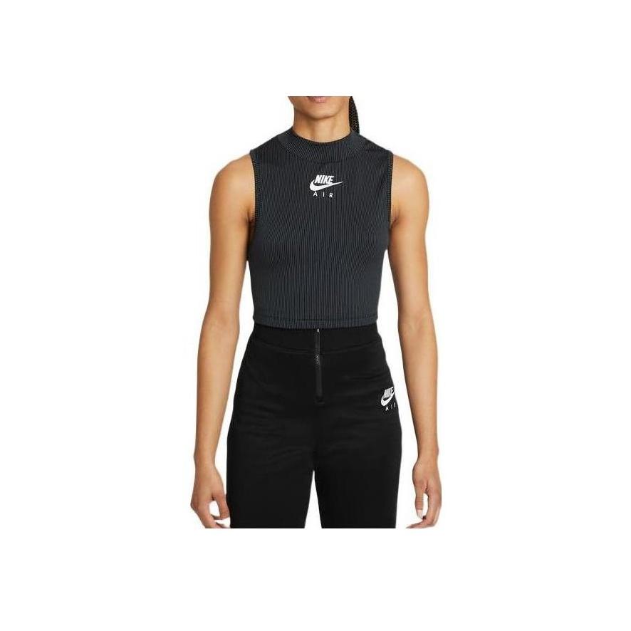 Nike Вышитый логотип, облегающий спортивный топ, женские топы, черный цвет CZ9342-010