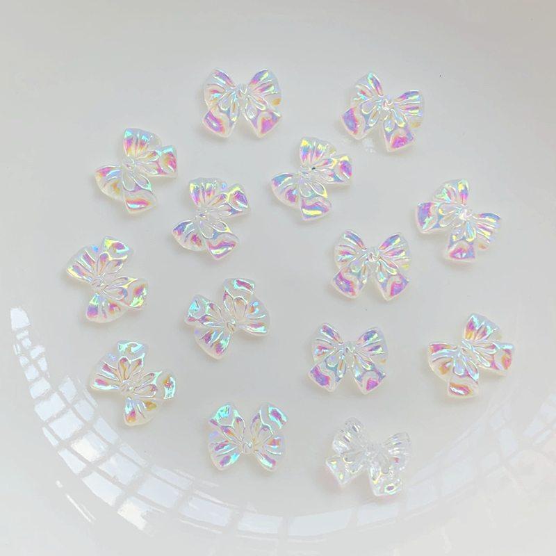 30 шт. 9*11 мм прозрачные 3D стразы из смолы Фестиваль бабочек AB Аврора ручная работа DIY художественное украшение