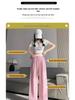 Korean Sweet Pink Check Wide-Leg High-Waist Women's Summer Pants