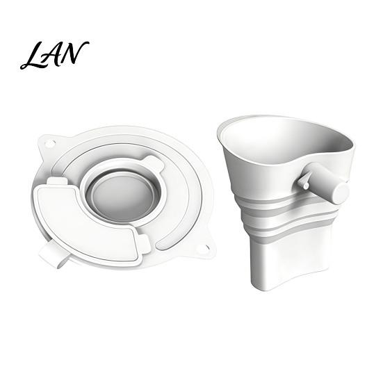 Professional Baking Accessories Flour Funnel And Bowl Cover for Kitchen Aid Mixer, Mess Free Silicone Collapsible Pouring Mixer Shield Attachment,