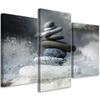 Three Piece Picture Canvas Print Stones Zen Sea Waves