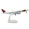 20cm Model Planes Portugal A330 Alloy Miniature Airplane with Wheels Souvenir Hobby Collection Plane Children Toys