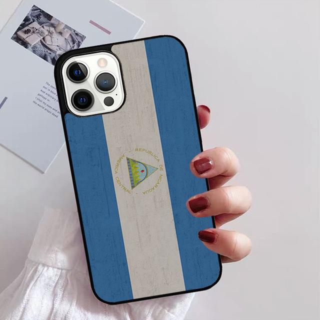 Чехол для телефона с флагом Никарагуа для iPhone 11 12 13 14 Pro Max mini XR XS SE 2020 6 7 8 Plus Samsung S21 S22 Coque Fundas