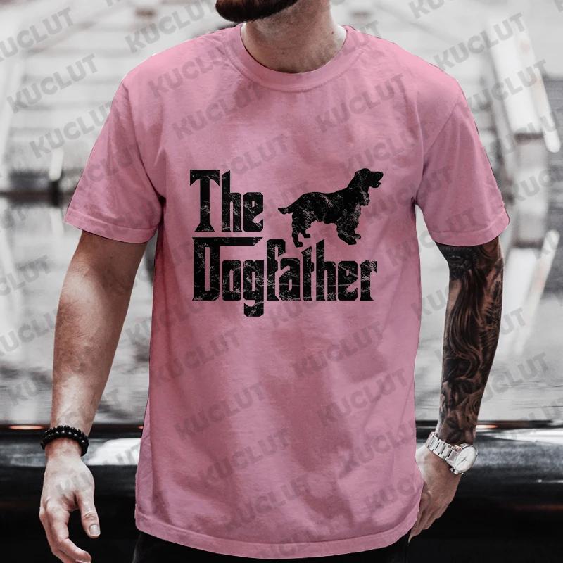 Casual T-Shirt for Men Funny The Dog Father Golden Retriever Godfather Oversized Mens T-Shirt Funny Fashion Summer Clothes