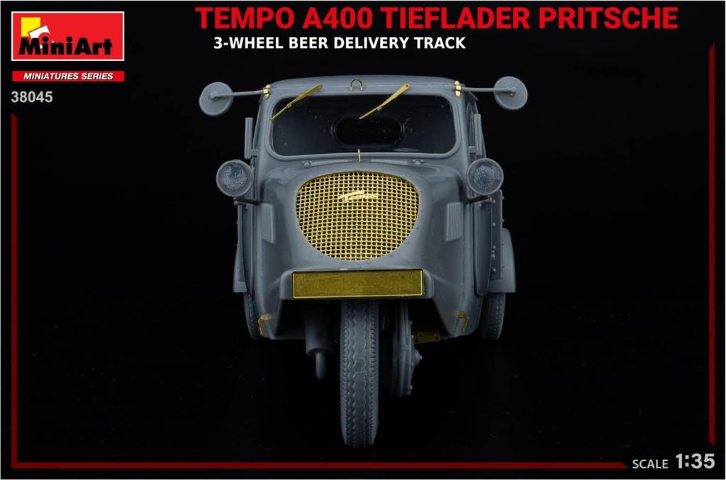 Miniart Tempo A400 Чай Фладер Притче Грузовик для доставки пива Пластиковая модель MA38045 1/35 3-колесный
