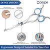 6 in 1 Professional Dog Grooming Scissors Set Pet Hair Cutting Shears Kit, Stainless Steel with Safe Rounded Tips for Dog Cat Other Animals, Right