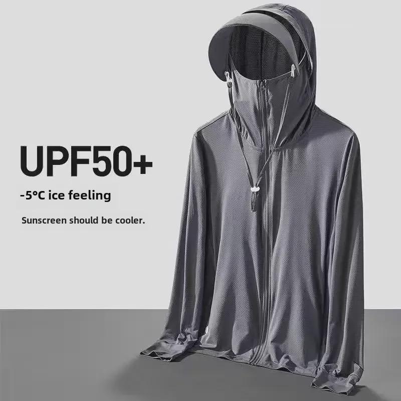 Куртка с защитой от солнца UPF50+ Ice Silk для мужчин и женщин: Легкая, дышащая, устойчивая к ультрафиолетовому излучению летняя одежда для рыбалки