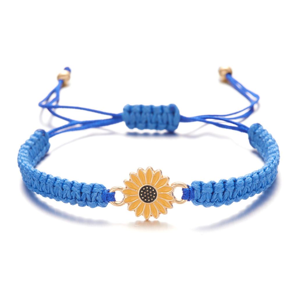 Bohemian Daisy Handwoven Wristband For Summer Travel And Giftgiving