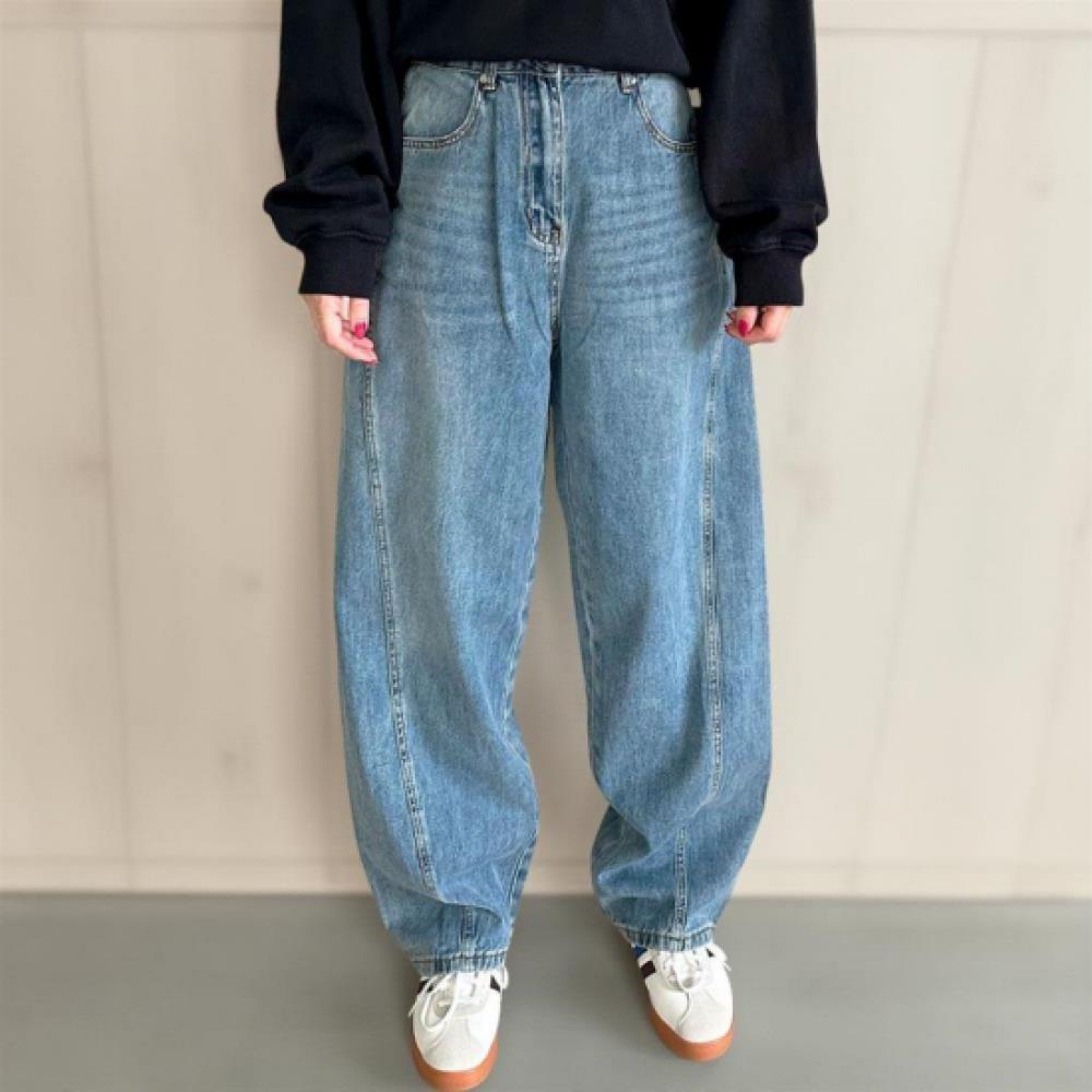 New ArrivalS Open Run Women S Bijo Balloon Wide Fit Cat waShing Side Cut jeanS