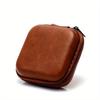 USB Data Cable Storage Bag Leather Earphone Headset Cover Protector Mini Portable Zipper Headphone Case Earbuds Pouch Box