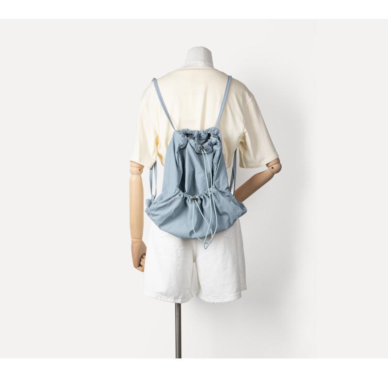 IELGY Harajuku Casual Neutral Wind Lightweight Texture Breathable Double Shoulder Nylon Backpack